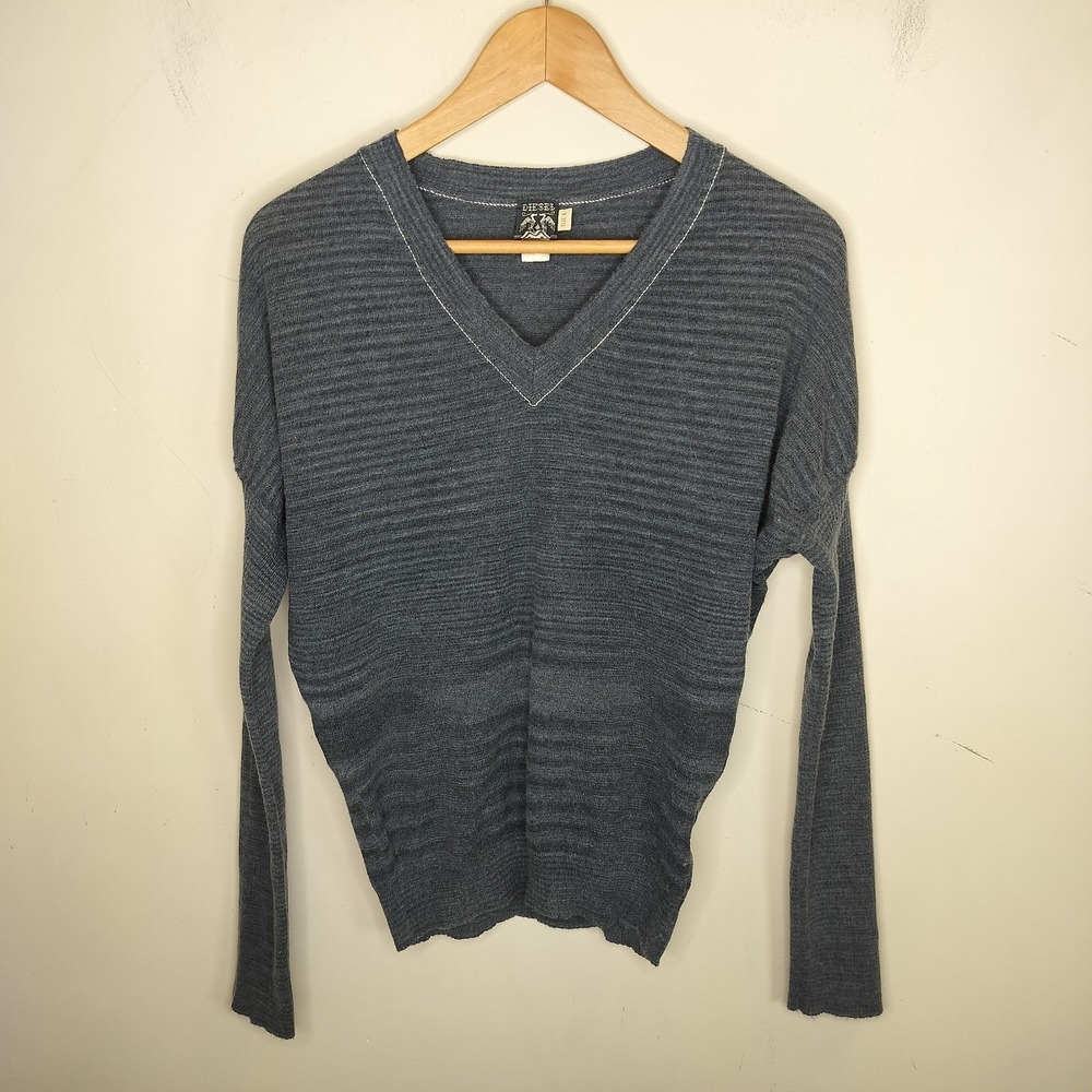Diesel Wool Angora Sweater Italy V Neck Long Sleeve Jumper